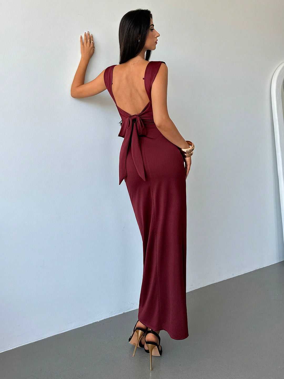 Rochie maxi SHEIN, vișiniu