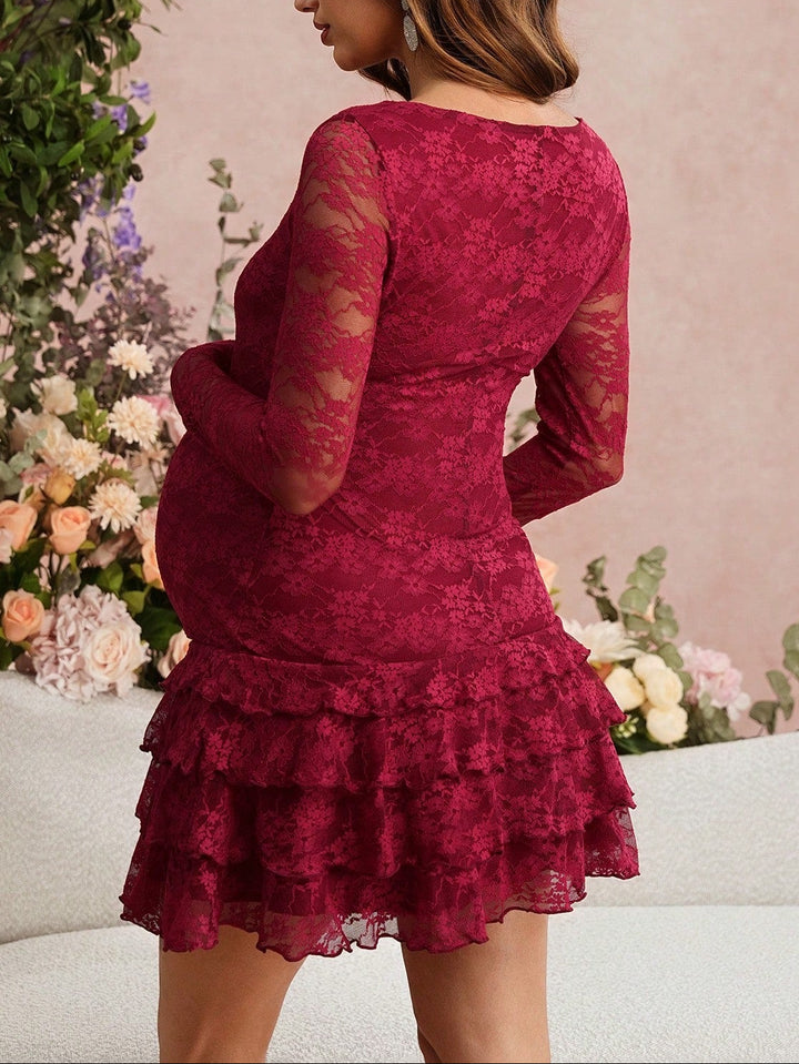 SHEIN mini ruha, bordó