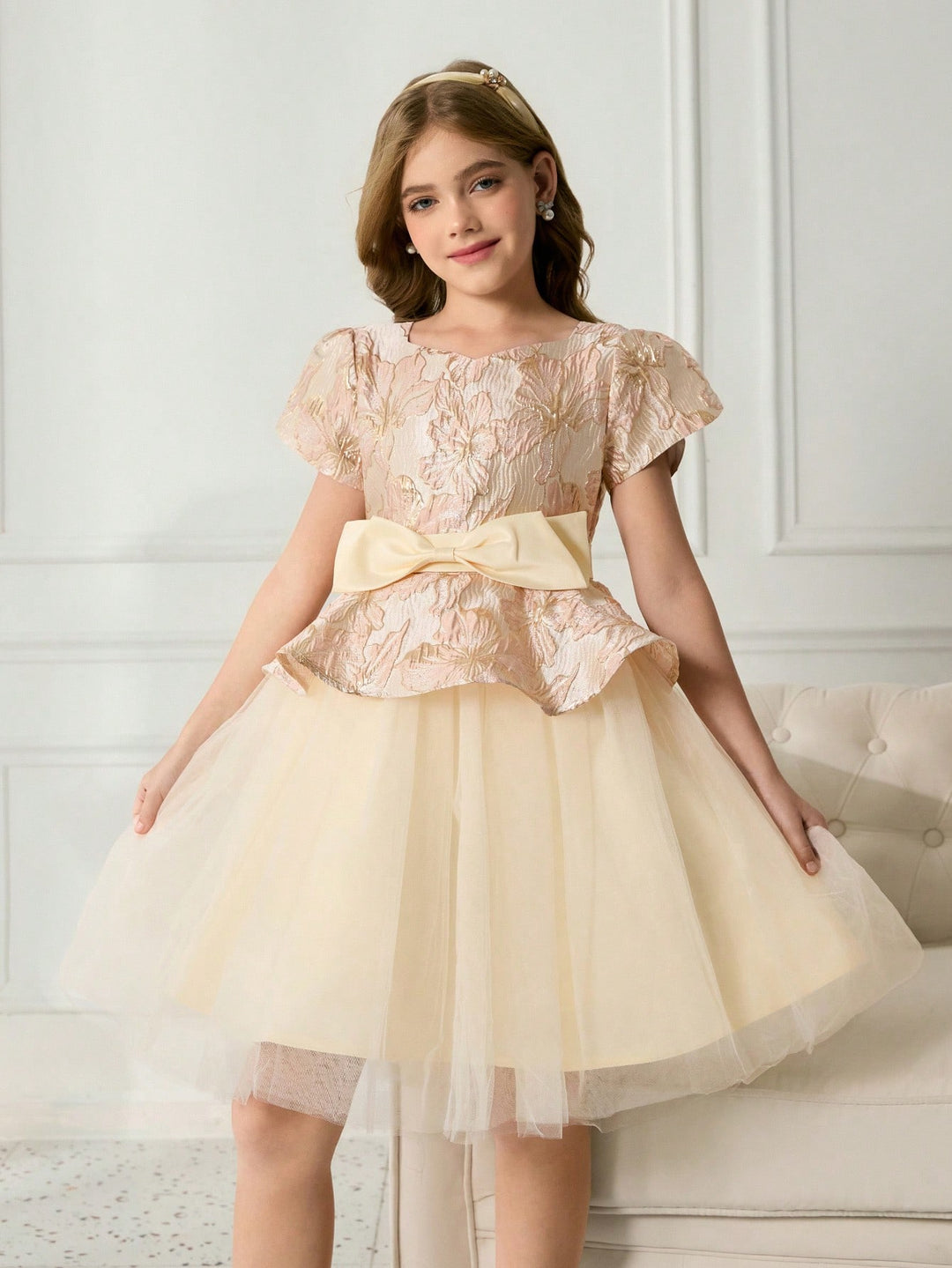 SHEIN party outfit, arany