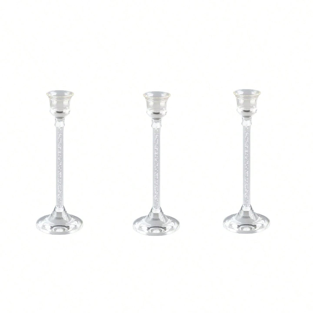Set suport lumânare SHEIN, transparent