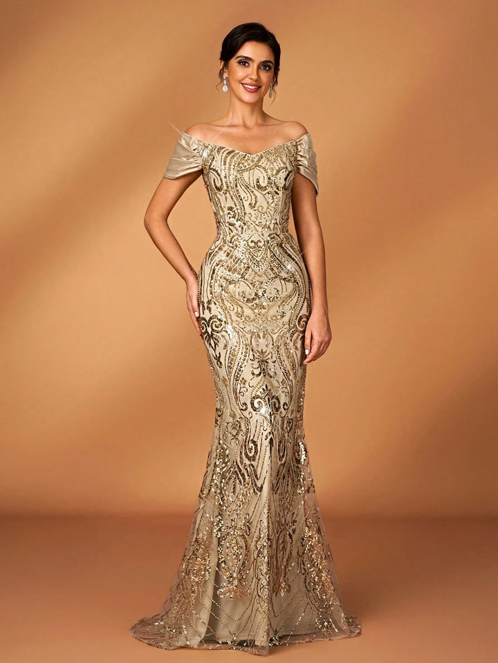 Rochie maxi SHEIN, bej