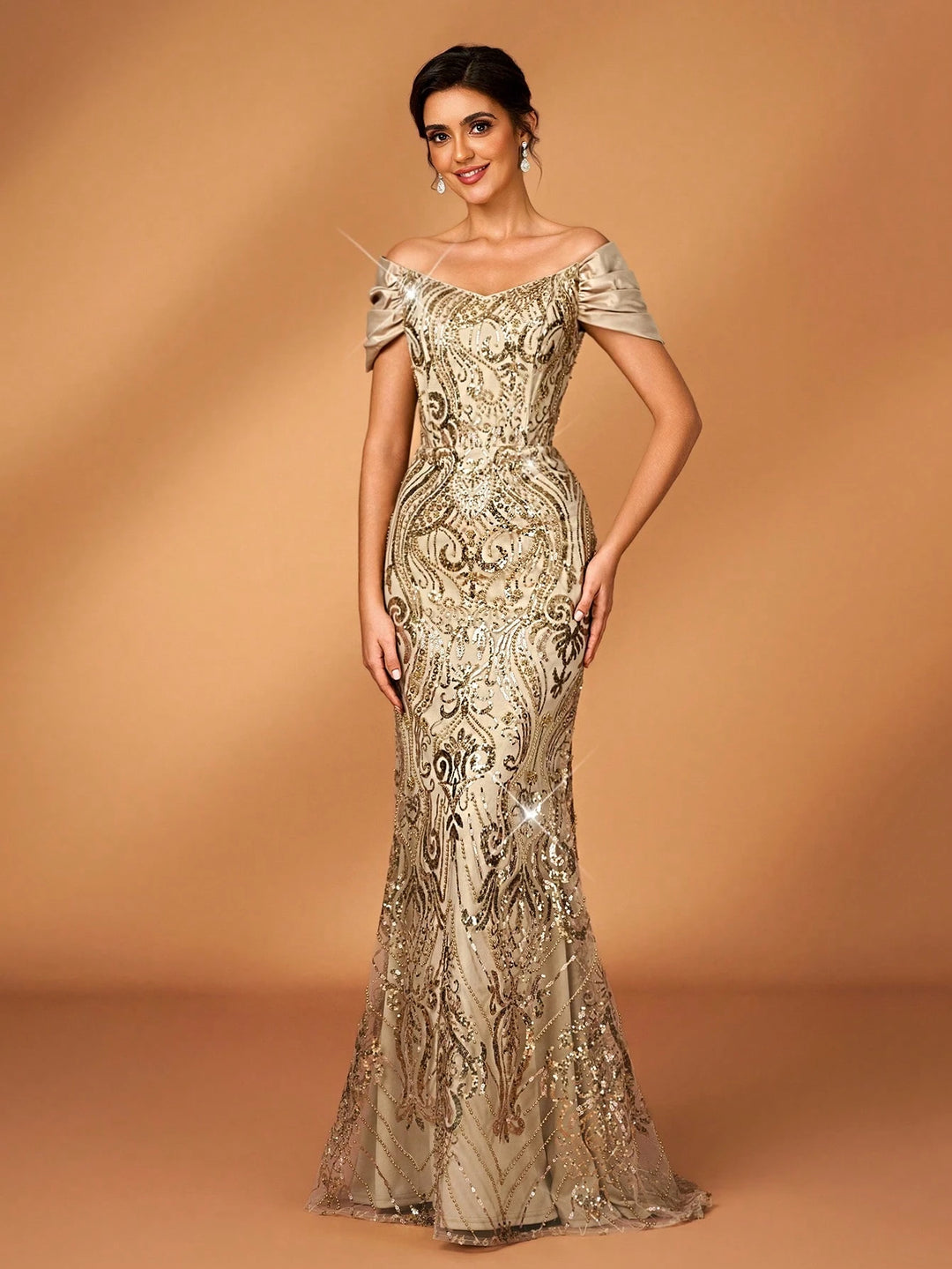 Rochie maxi SHEIN, bej