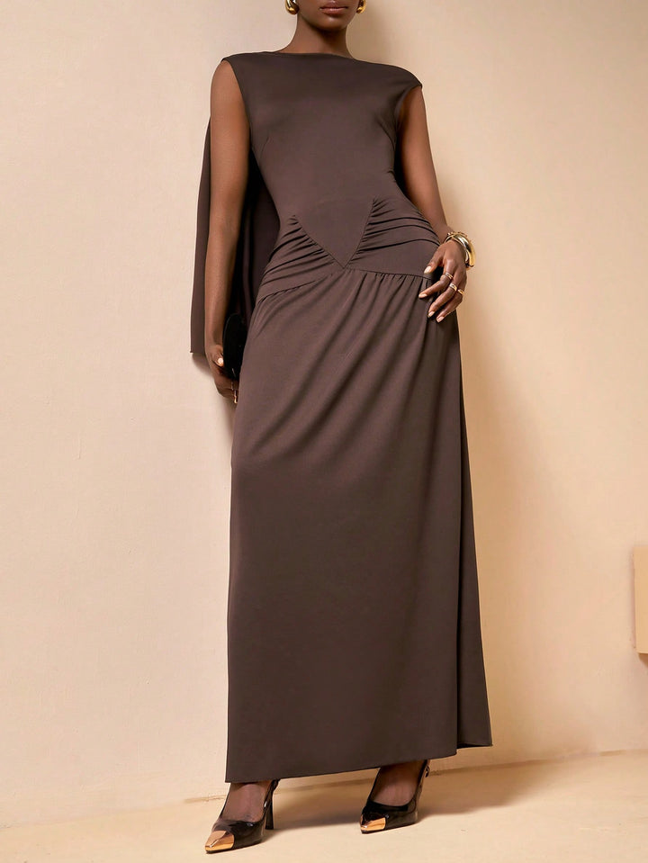 Rochie maxi SHEIN, maro