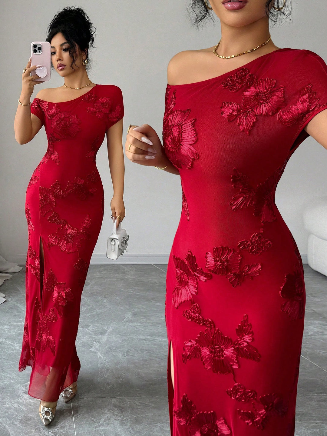 Rochie maxi SHEIN, roșu