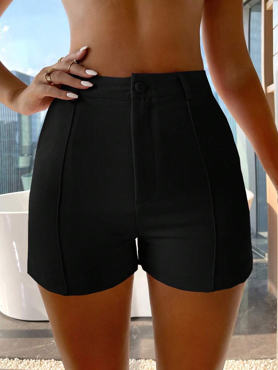 Pantaloni scurți SHEIN, negru