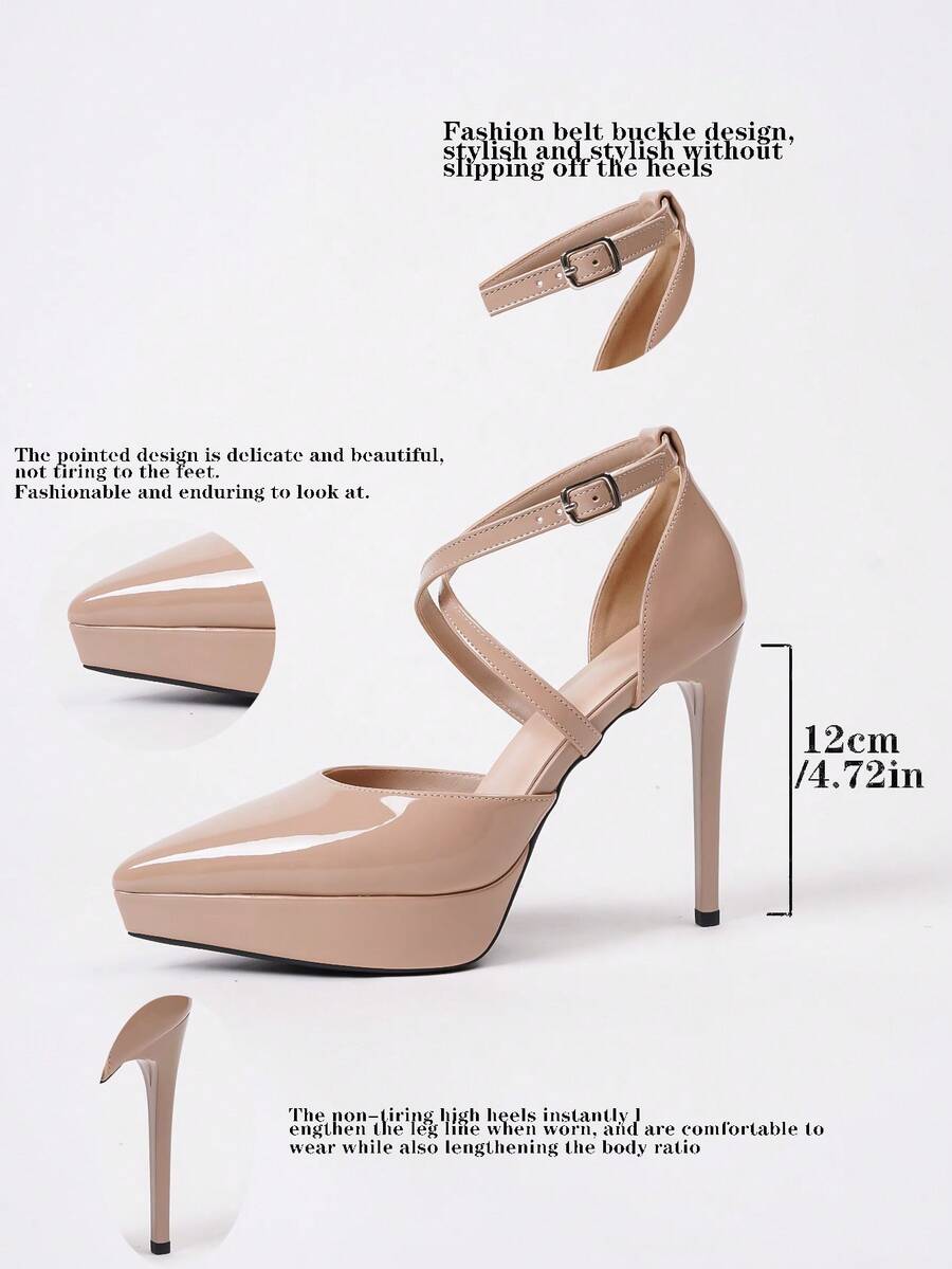 Pantofi cu toc SHEIN, bej