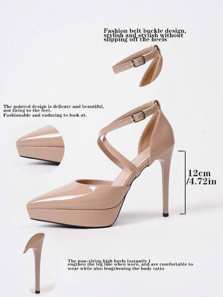 Pantofi cu toc SHEIN, bej