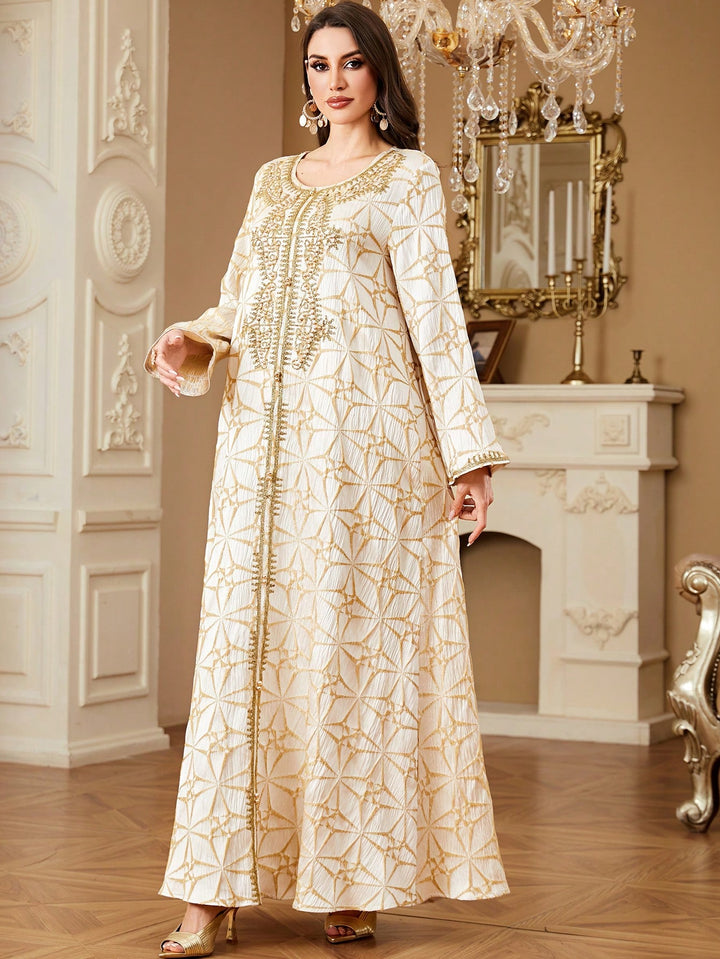 Set caftan și jalabiya SHEIN, roz