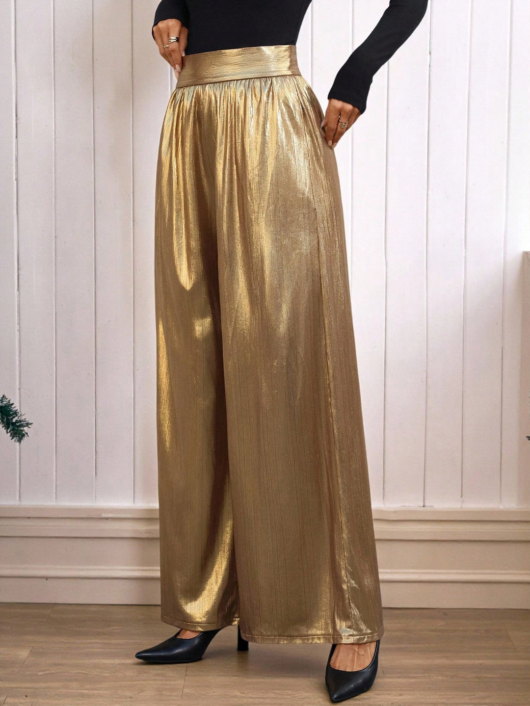 Pantaloni SHEIN, auriu
