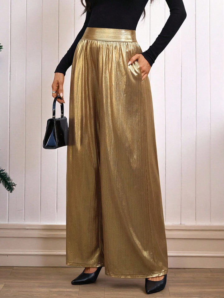 Pantaloni SHEIN, auriu