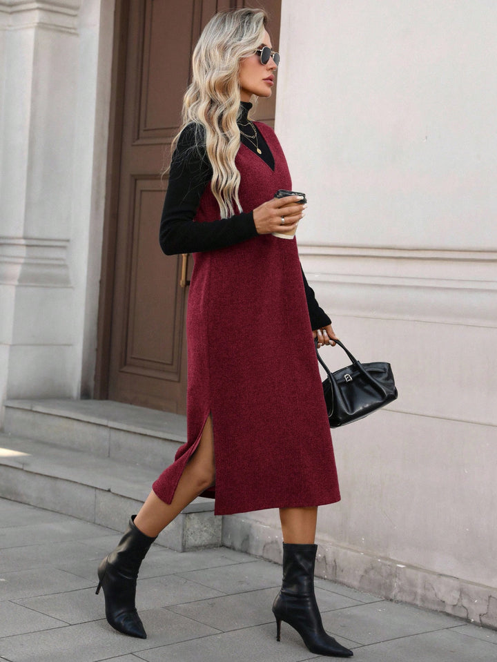 Rochie midi SHEIN, vișiniu