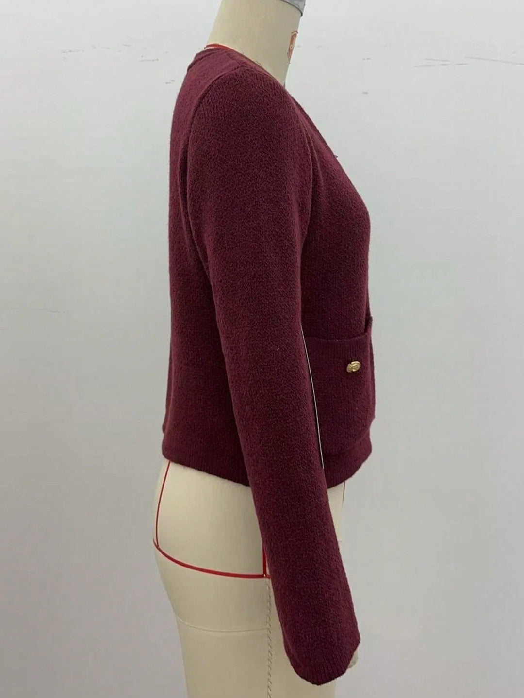 Cardigan SHEIN, vișiniu