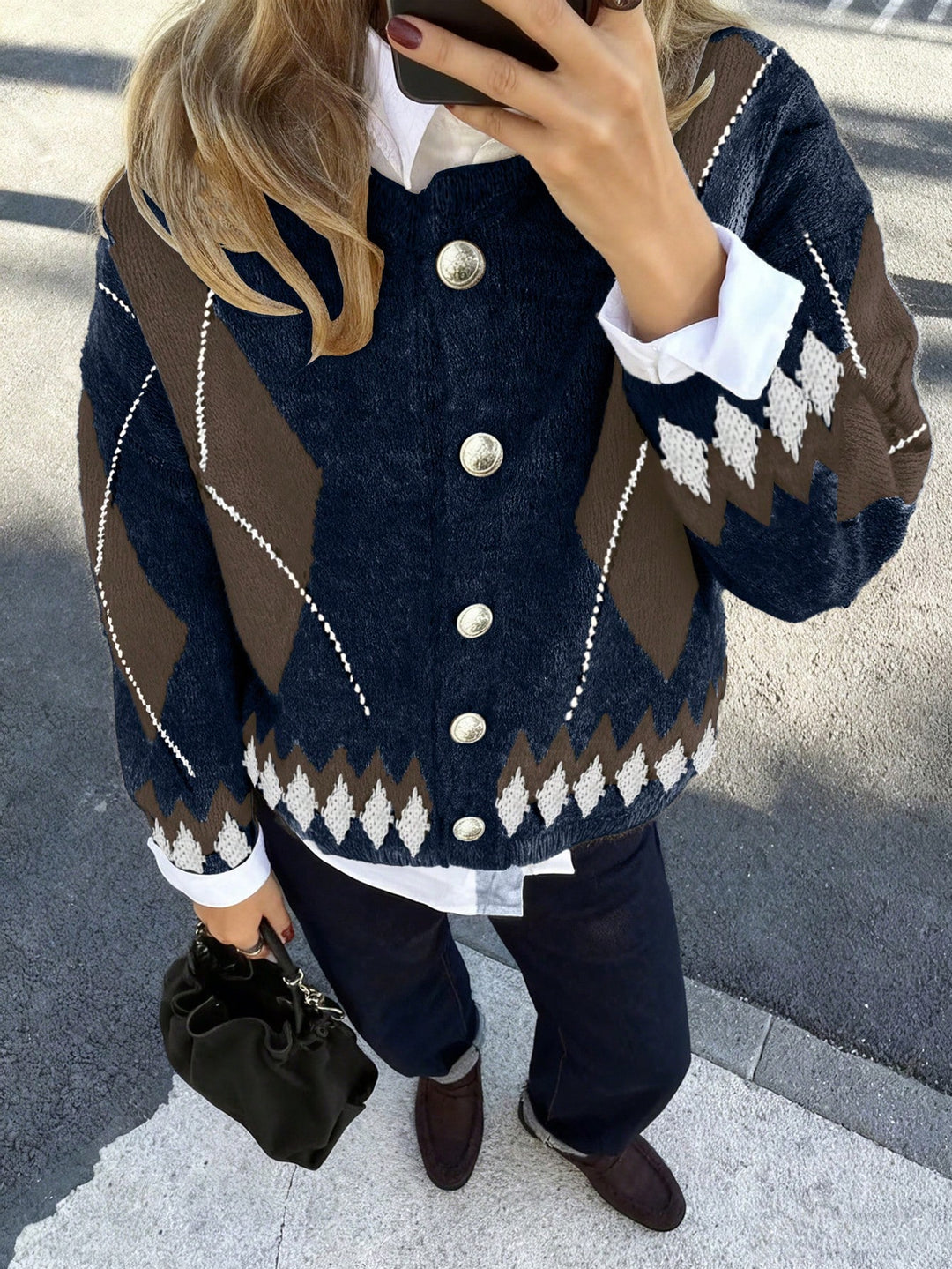 Cardigan SHEIN, albastru