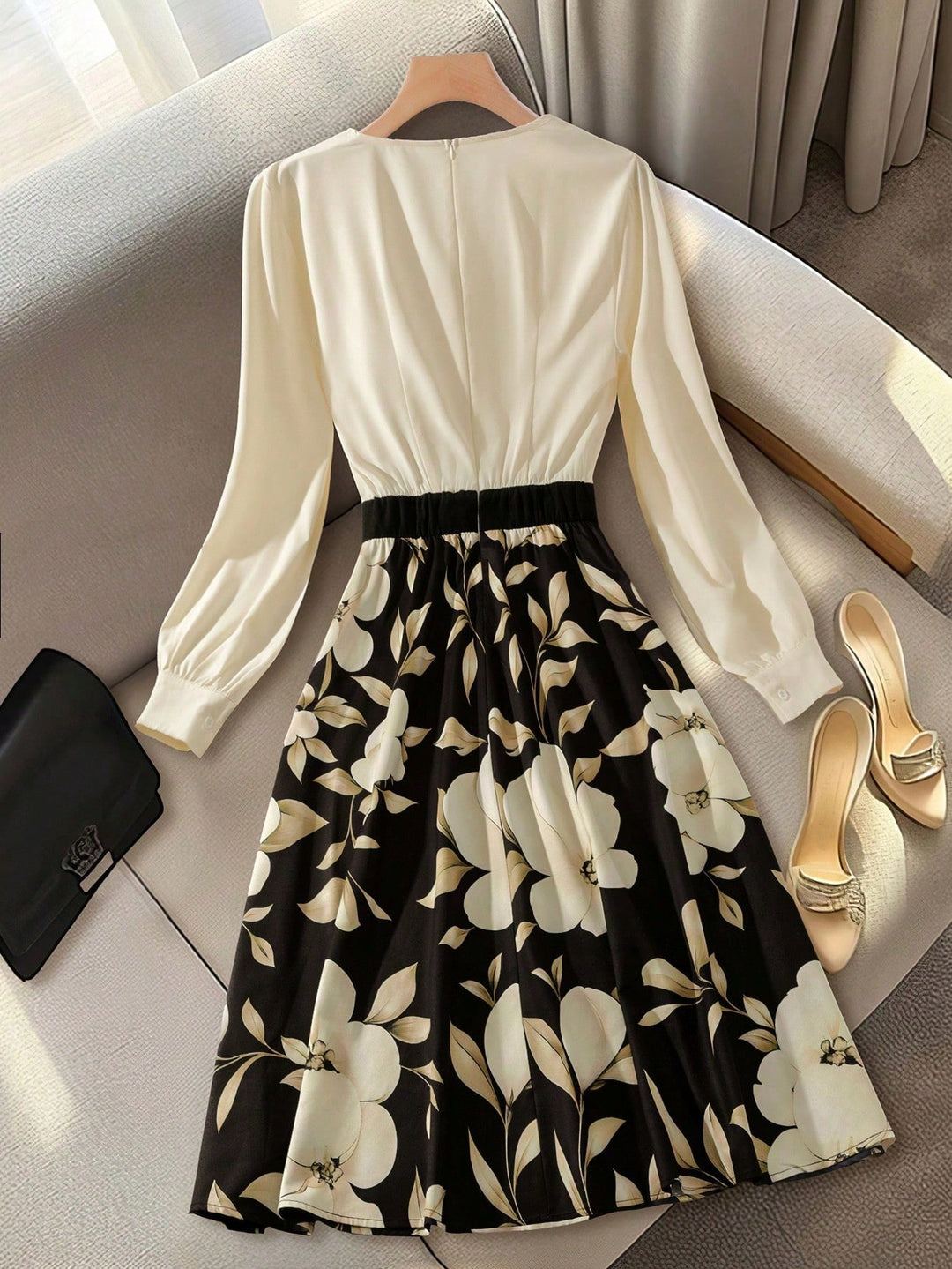 Rochie midi Shein Curve+, mix culori