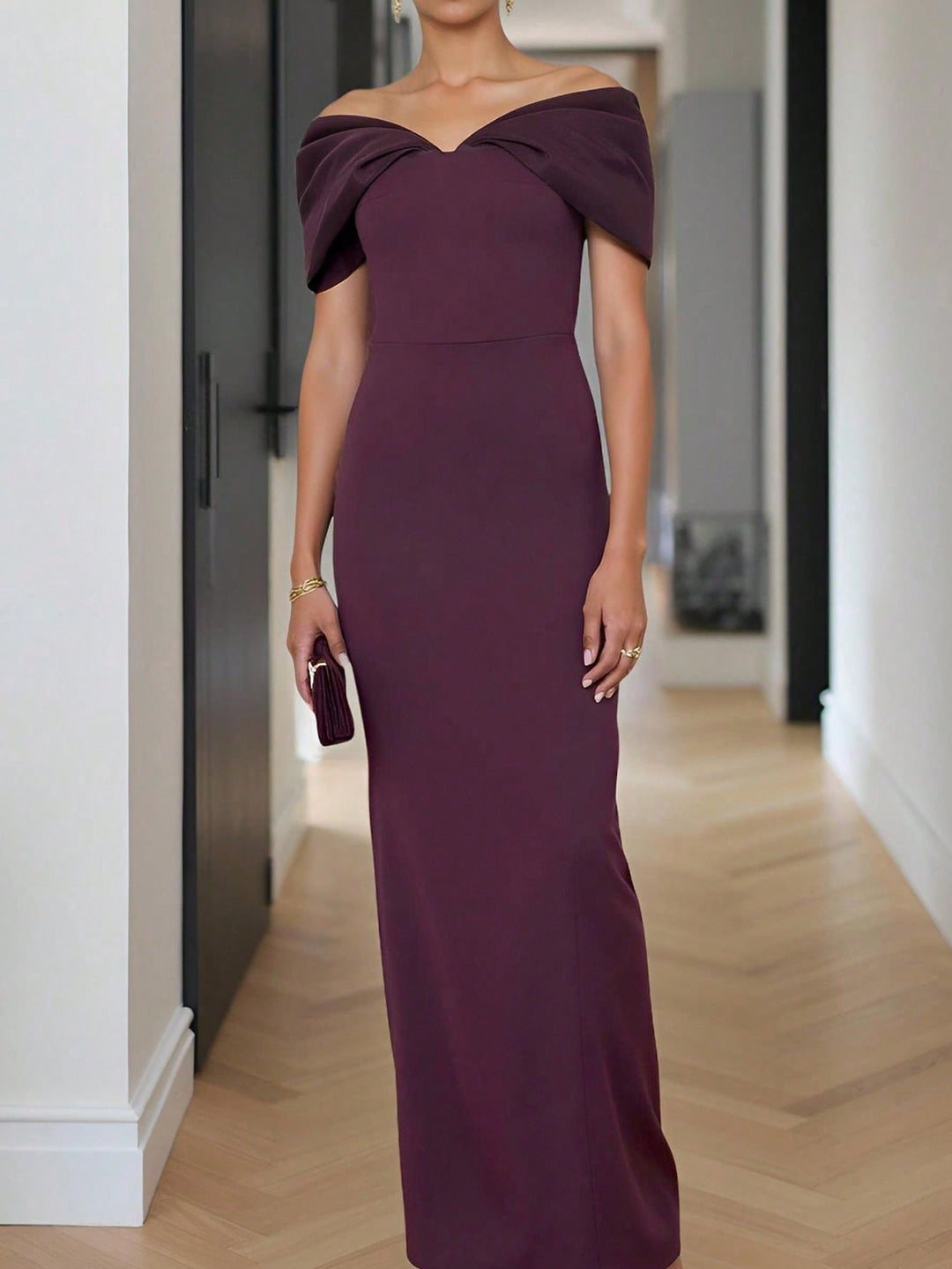 Rochie maxi SHEIN, vișiniu