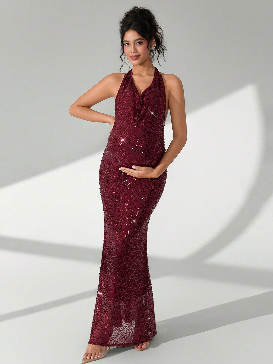 Rochie de maternitate SHEIN, vișiniu