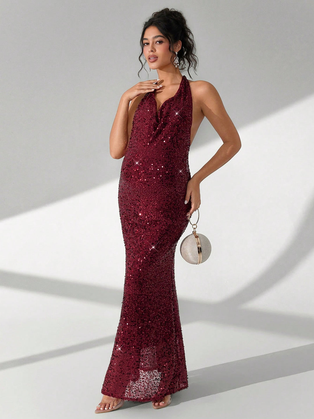 Rochie de maternitate SHEIN, vișiniu