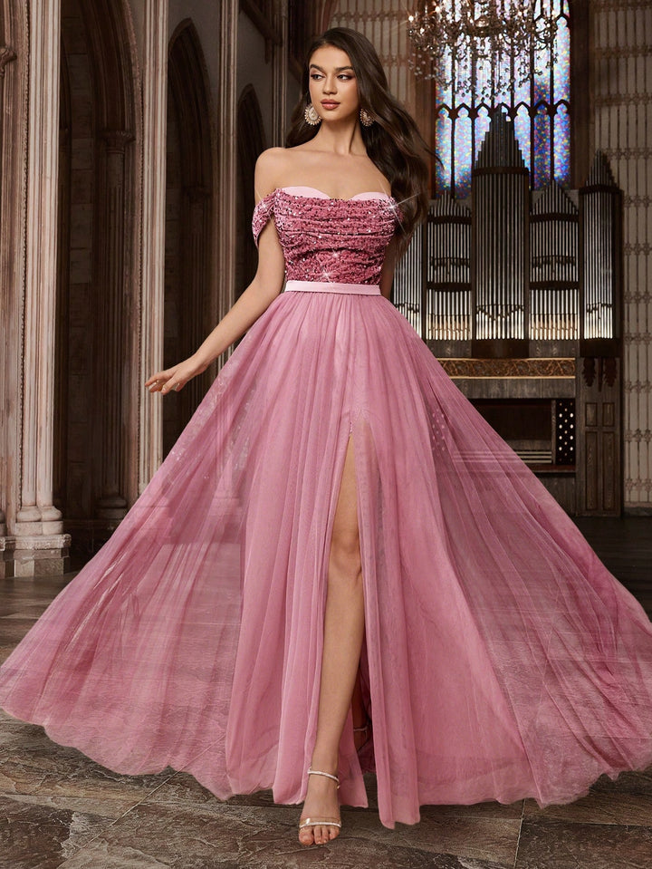Rochie de ocazie SHEIN, roz