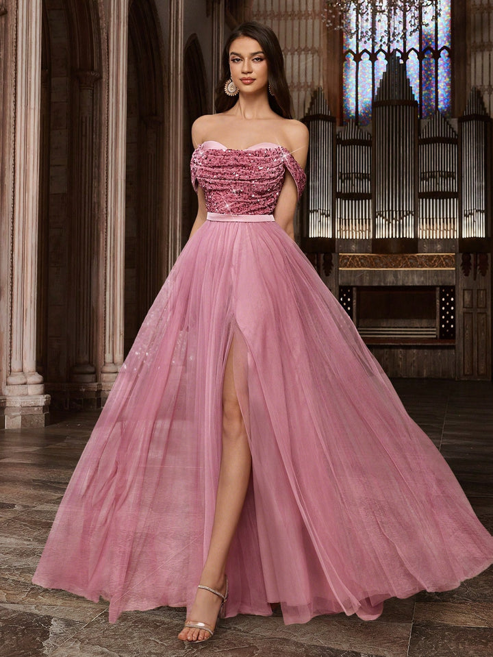 Rochie de ocazie SHEIN, roz