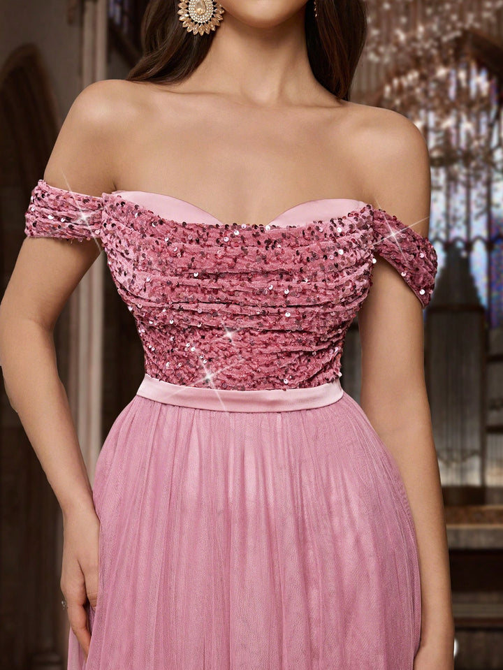 Rochie de ocazie SHEIN, roz