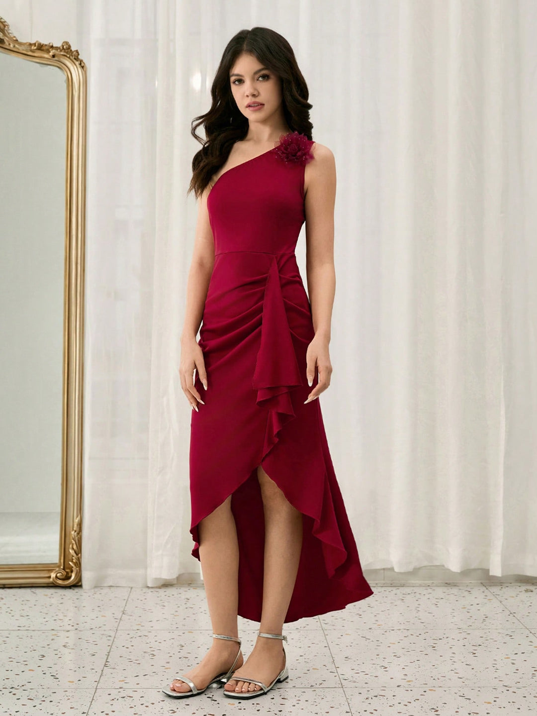 SHEIN ruha, bordó