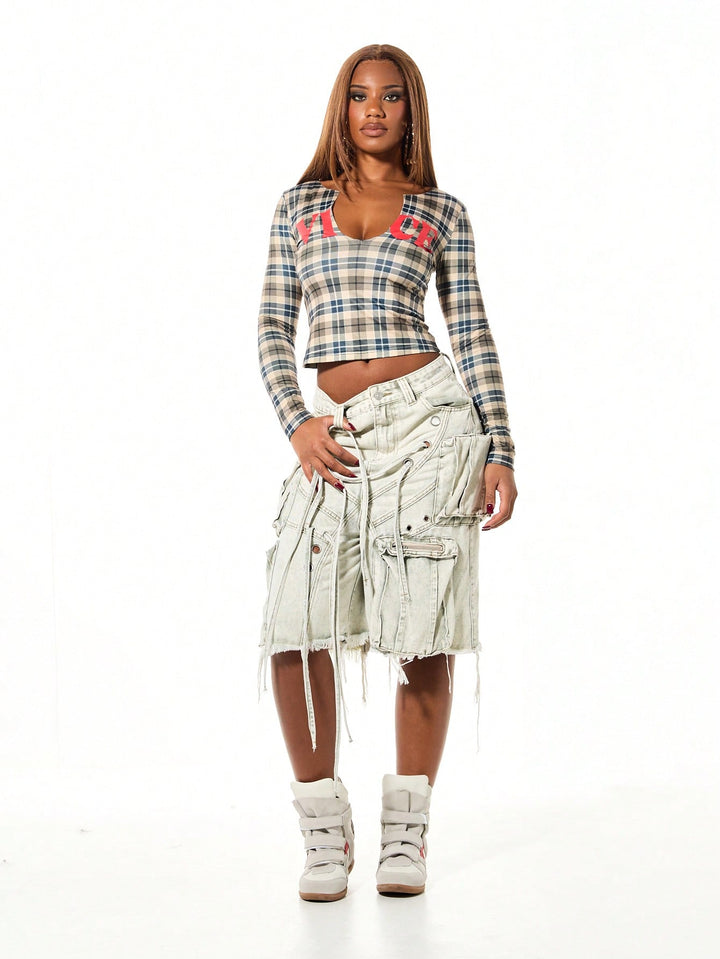 Top SHEIN, kaki