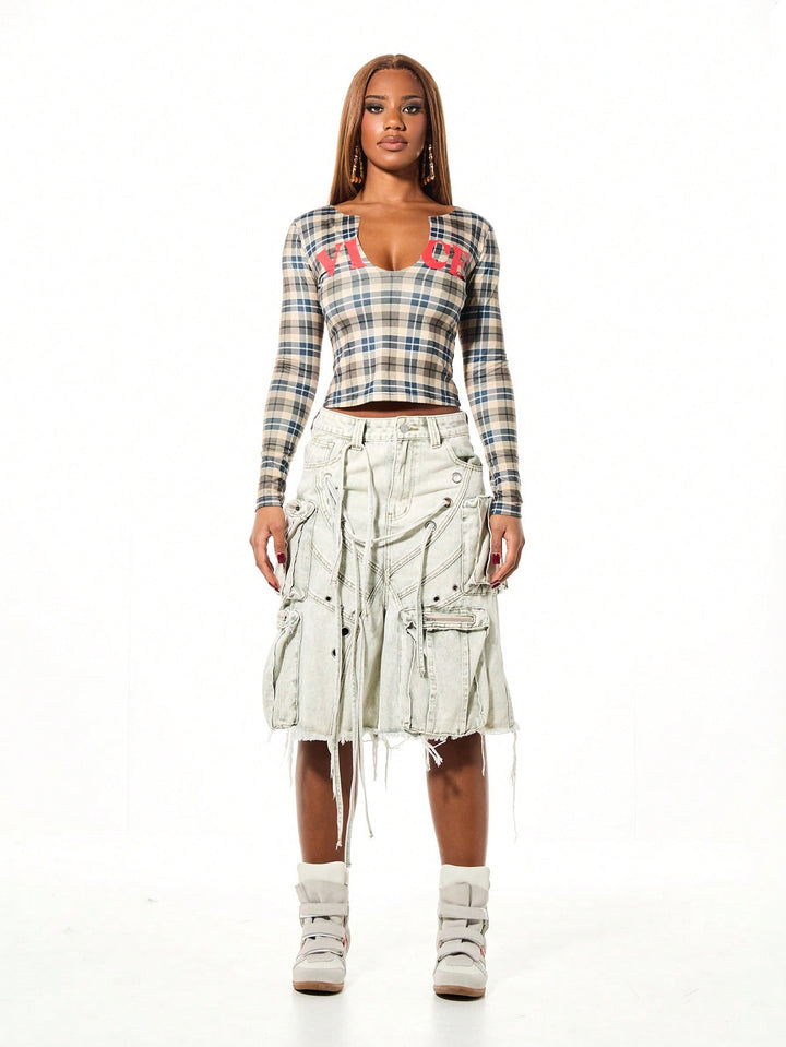 Top SHEIN, kaki