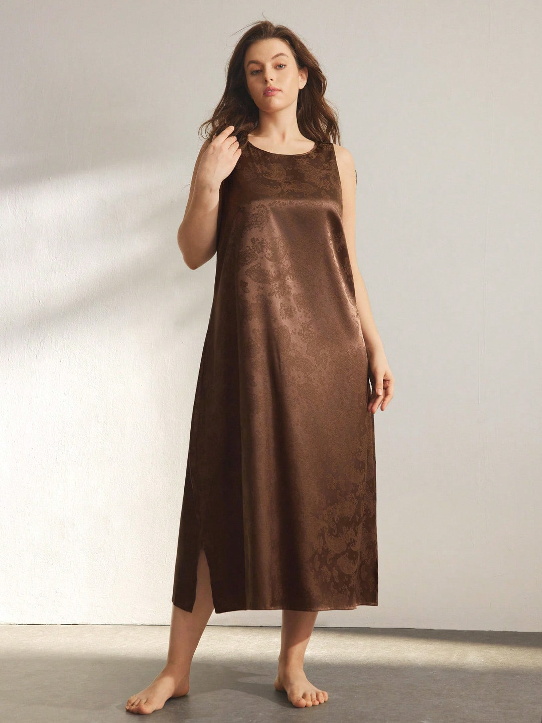 Rochie maxi SHEIN, maro
