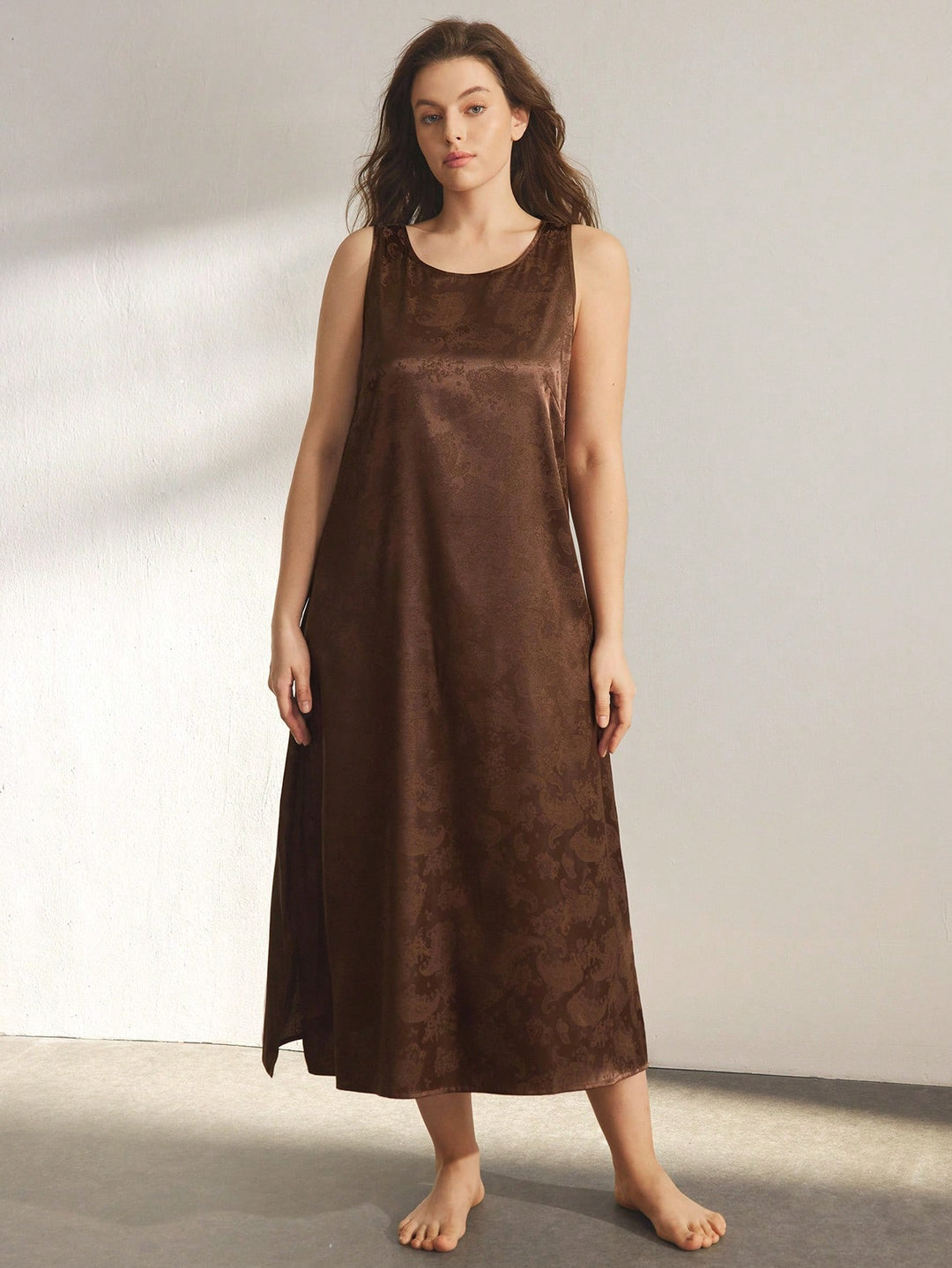 Rochie maxi SHEIN, maro