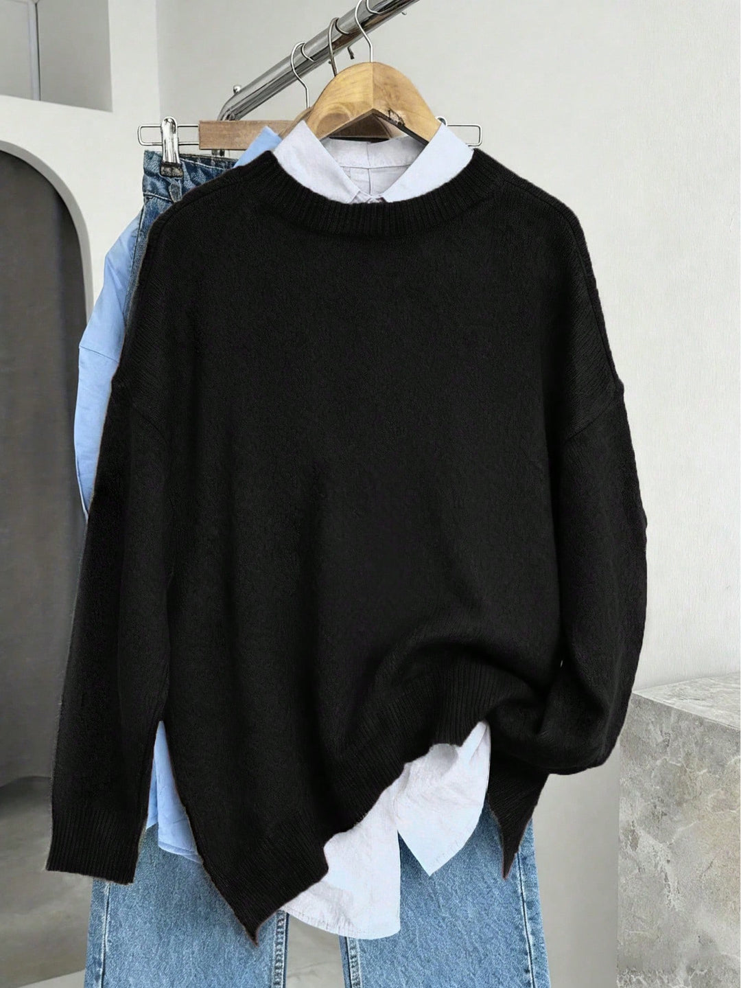 Pulover SHEIN, negru