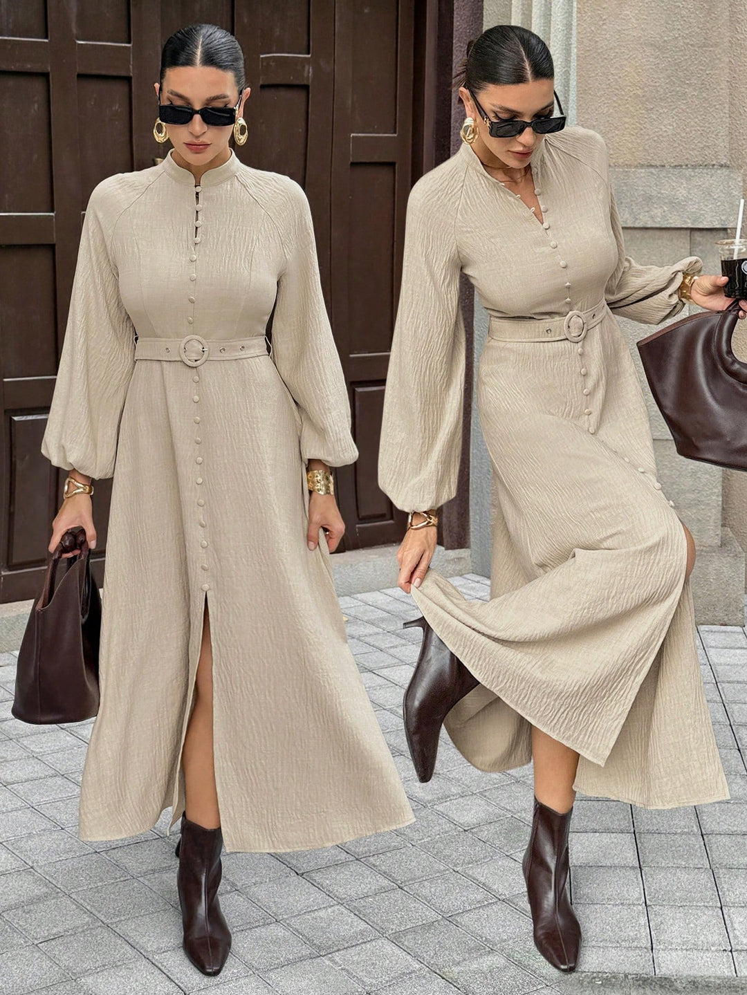 SHEIN Maxi Dress, Beige