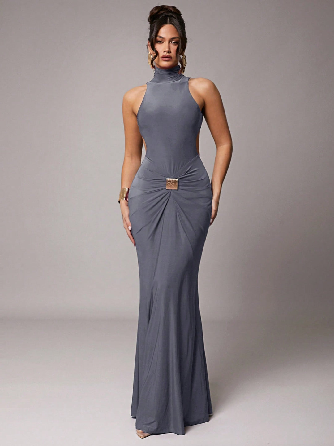 Rochie maxi SHEIN, gri