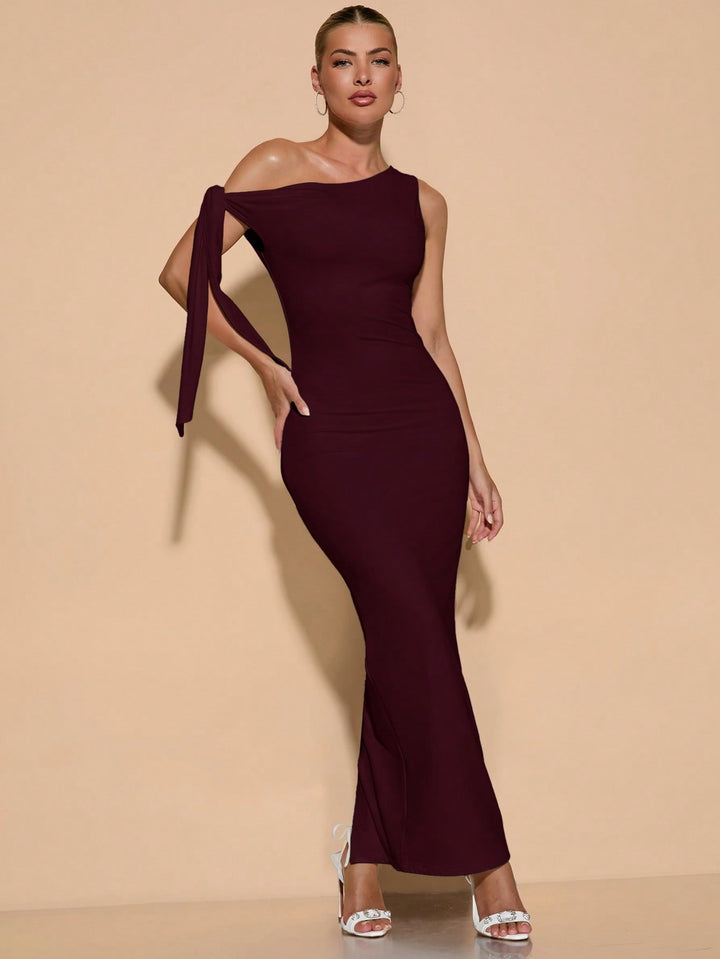 SHEIN Maxi ruha, bordó