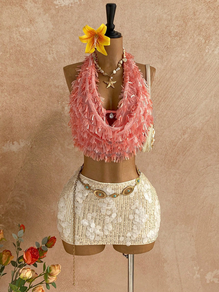 Top SHEIN, portocaliu