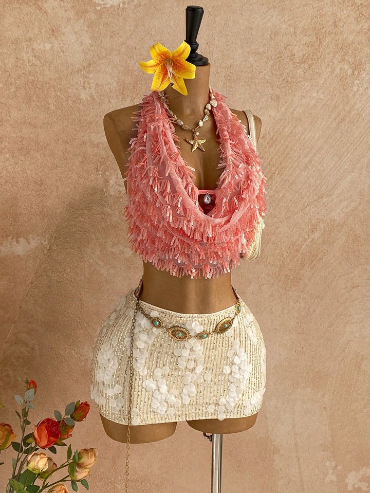 Top SHEIN, portocaliu