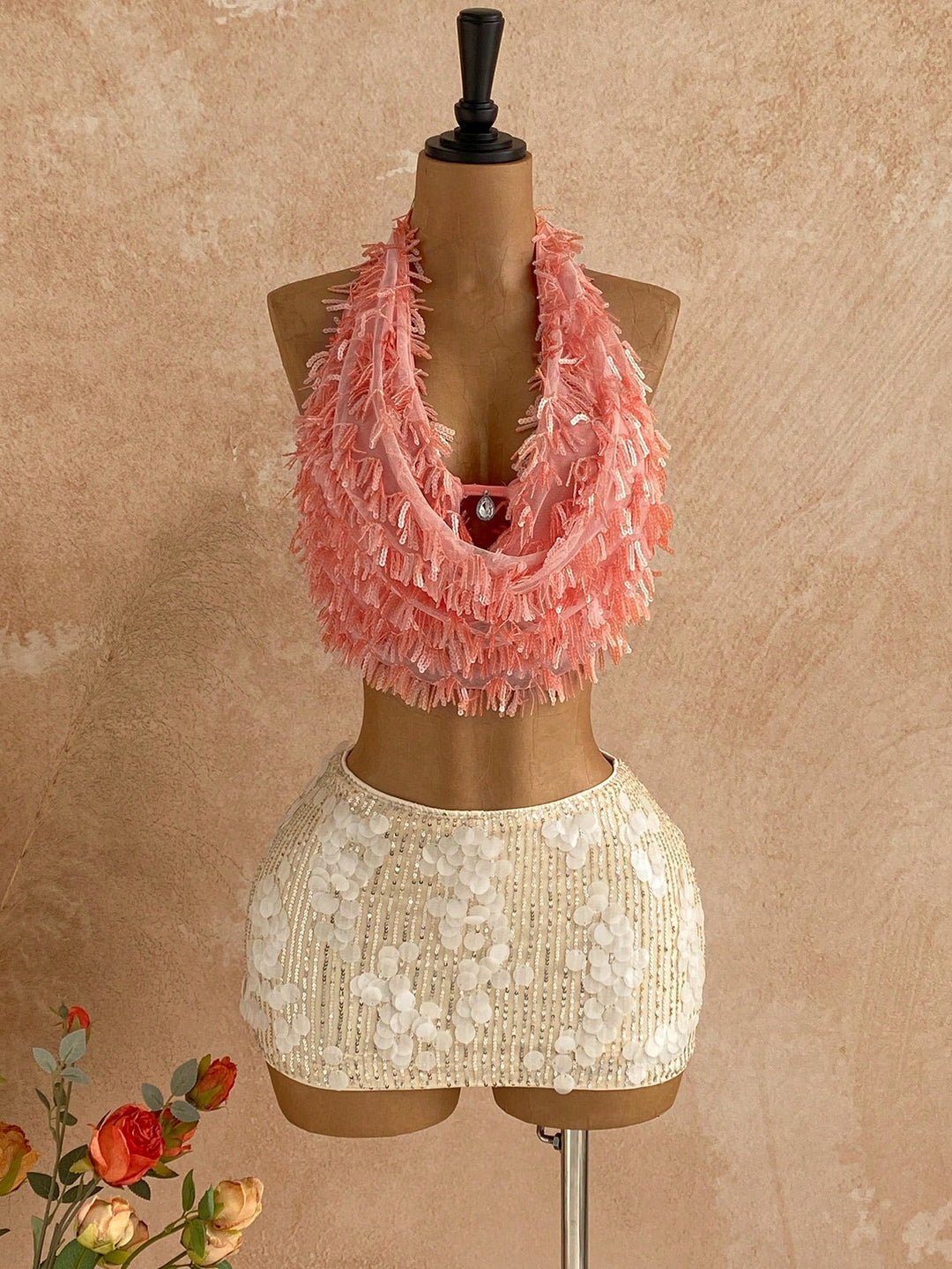 Top SHEIN, portocaliu