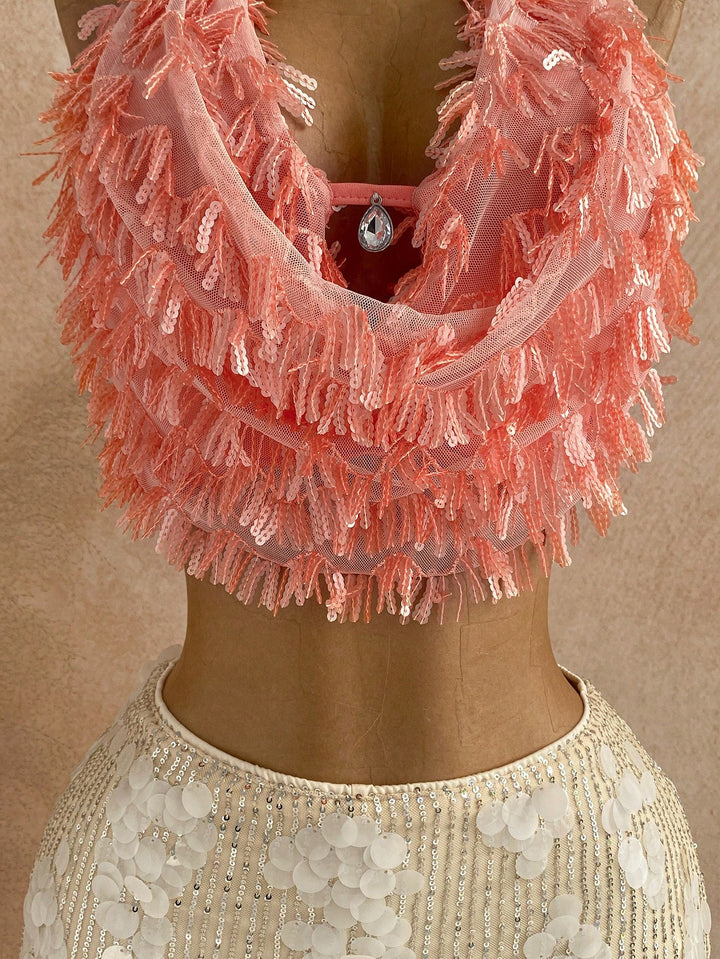 Top SHEIN, portocaliu