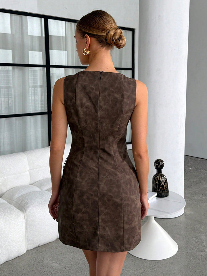Rochie scurtă SHEIN, maro