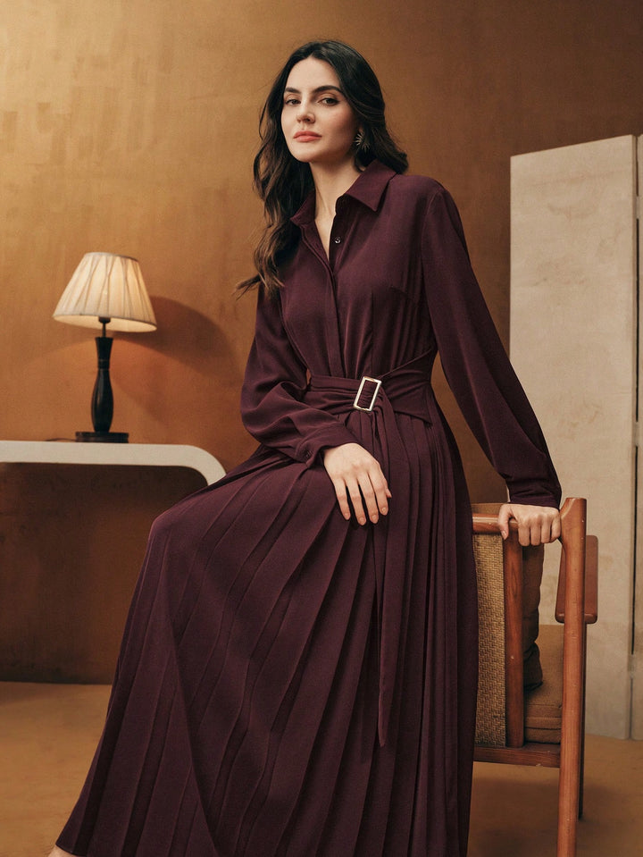 Rochie maxi SHEIN, maro