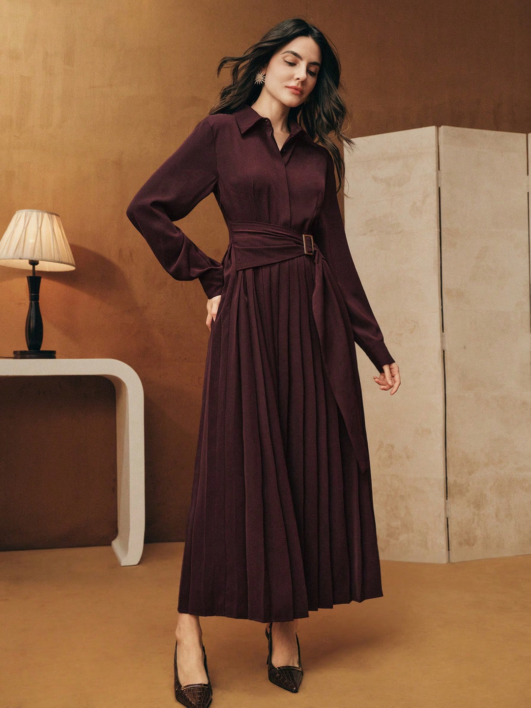Rochie maxi SHEIN, maro