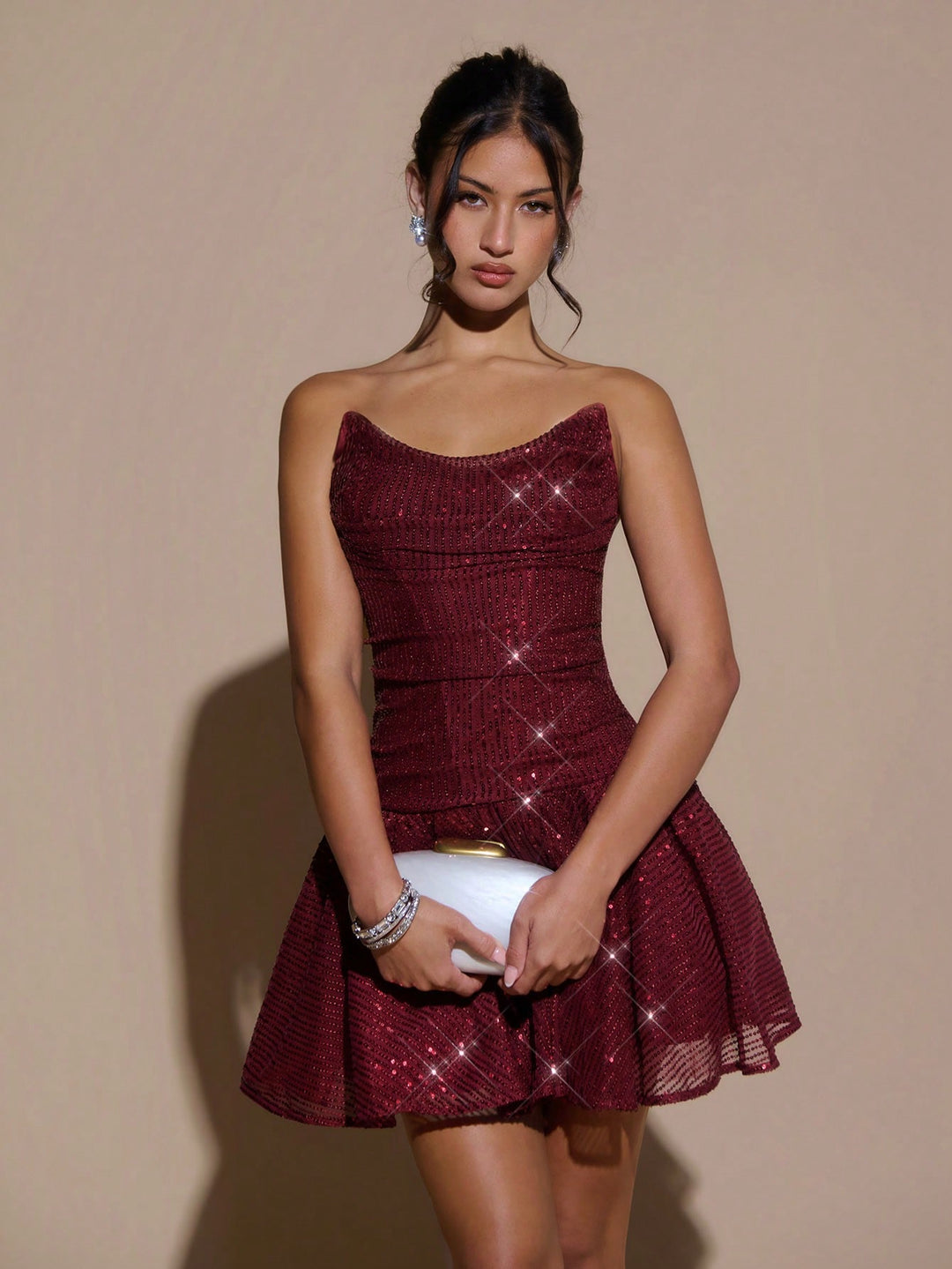 Rochie mini SHEIN, vișiniu
