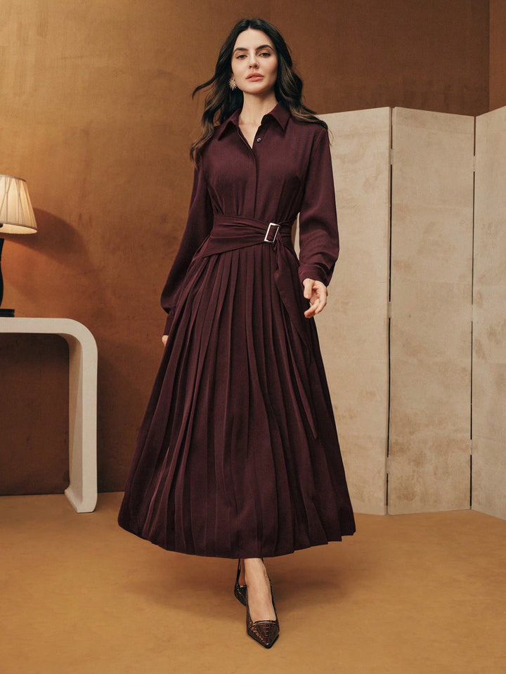 Rochie maxi SHEIN, maro