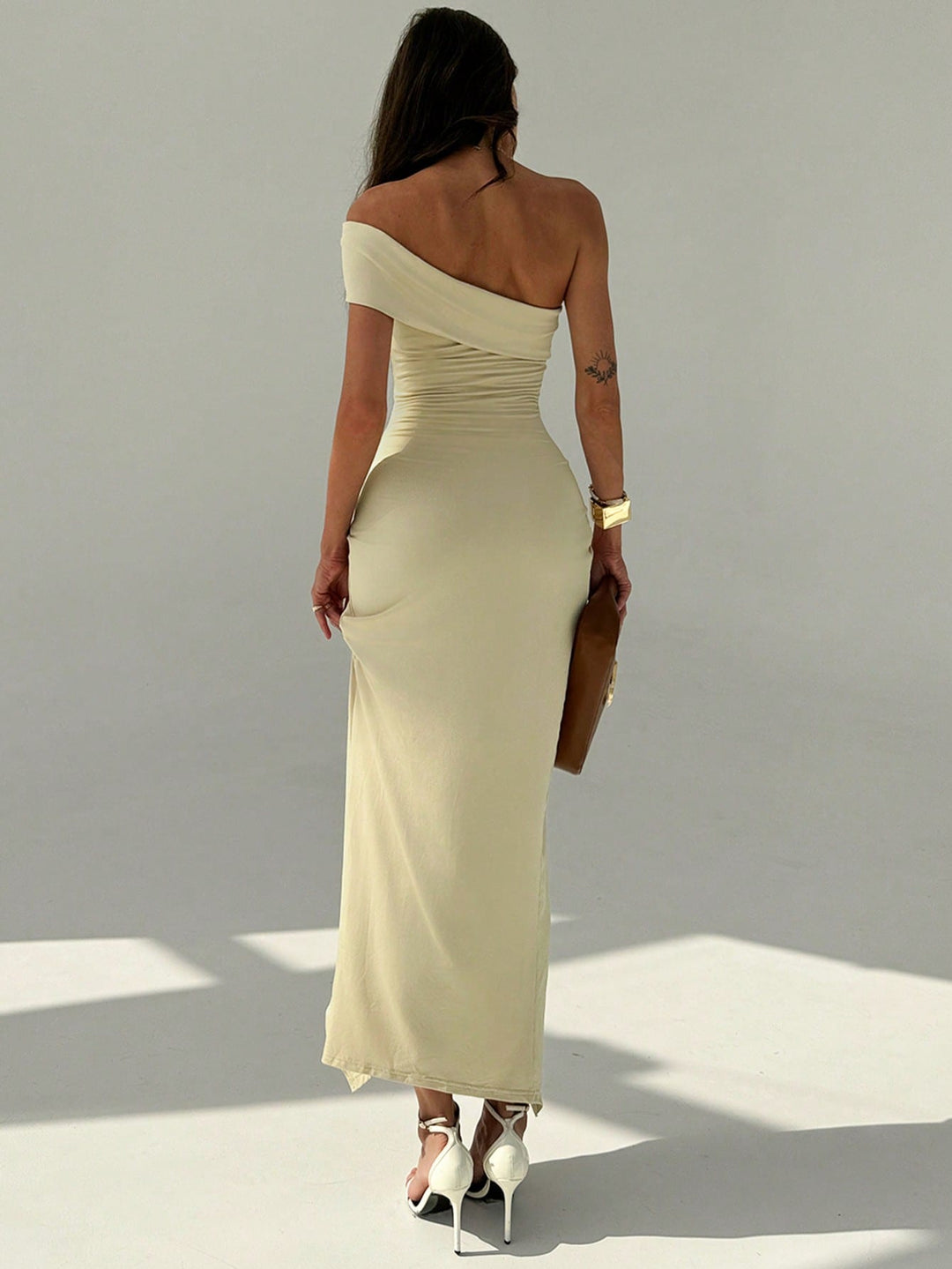 Rochie maxi SHEIN, bej