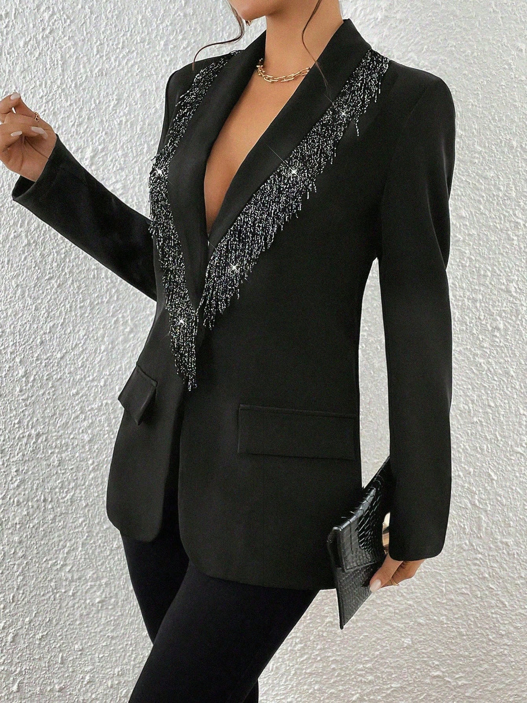Sacou SHEIN, negru