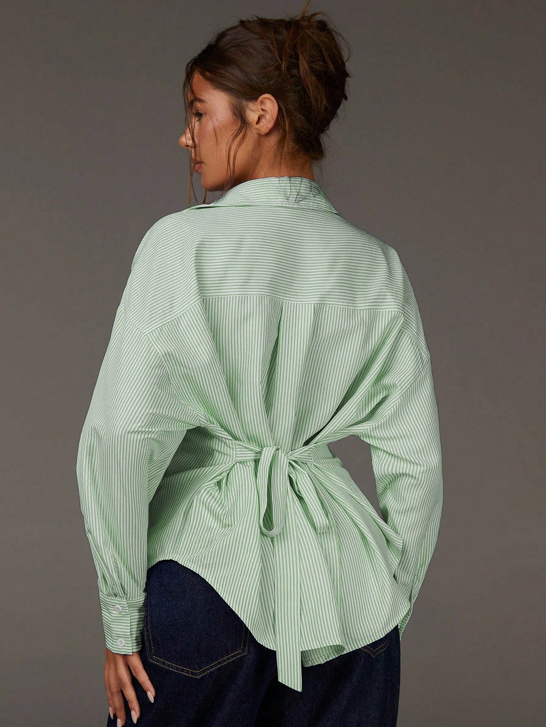 Cămașă casual SHEIN, verde