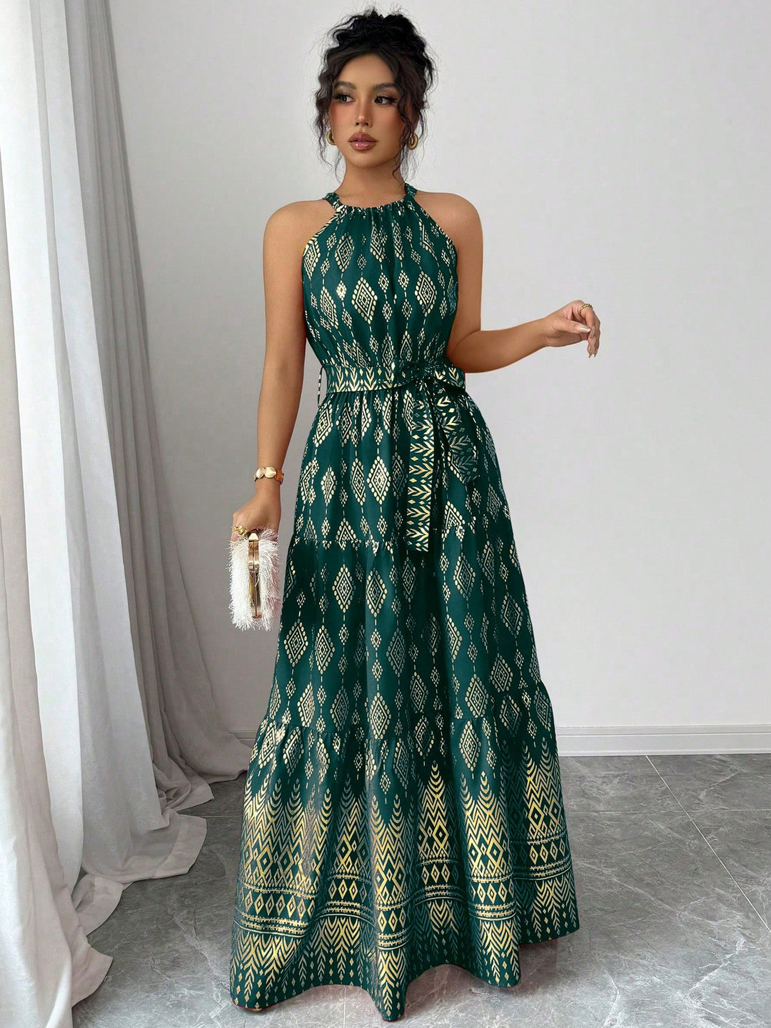 SHEIN maxi ruha, zöld