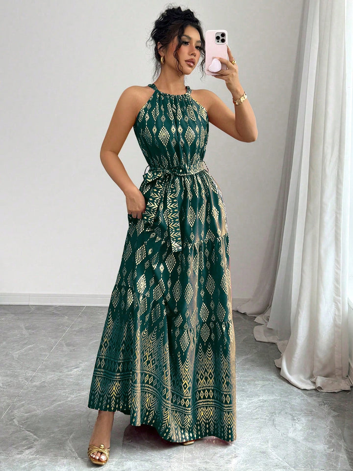 SHEIN maxi ruha, zöld