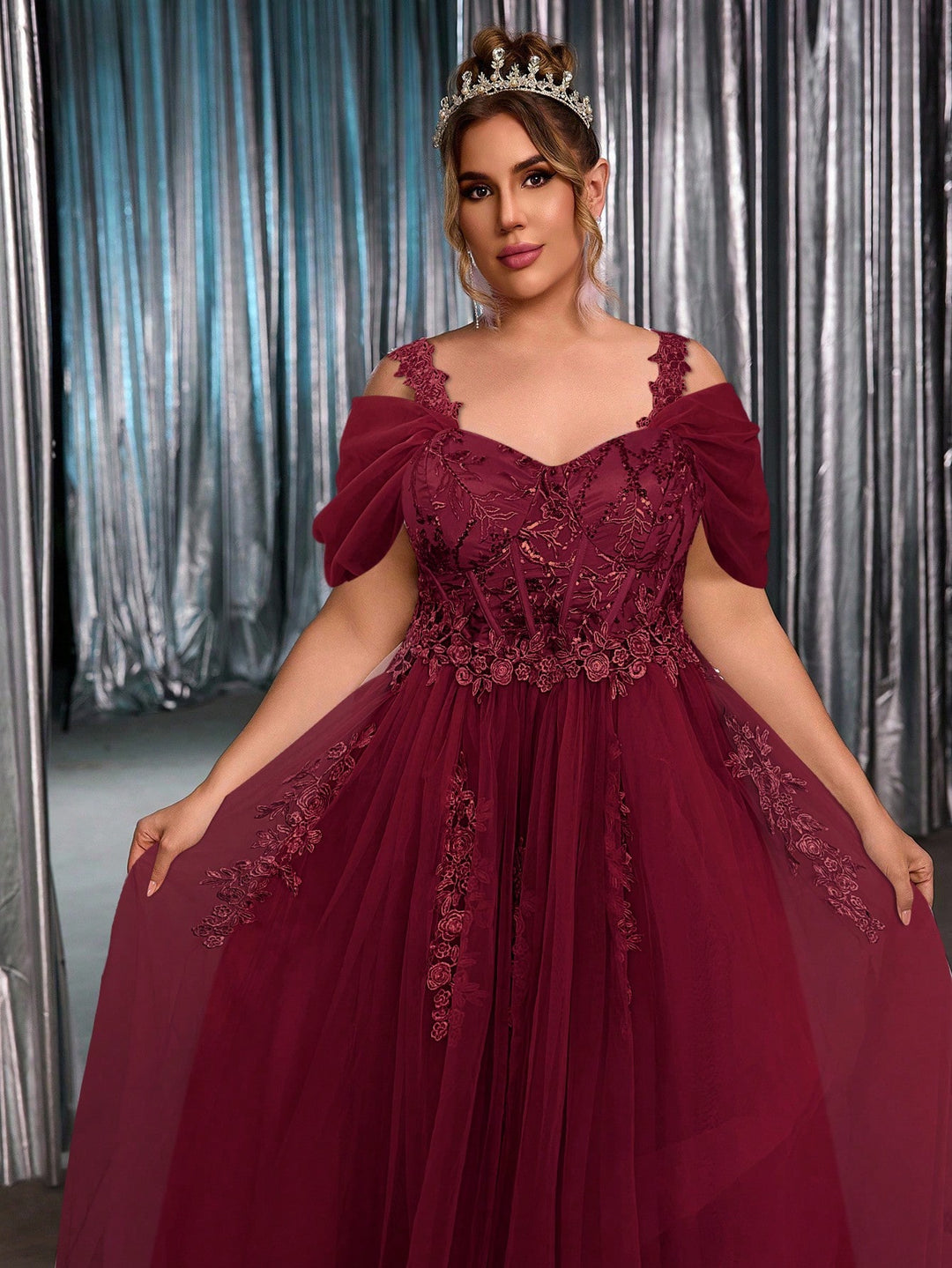 Rochie de mireasă SHEIN, vișiniu