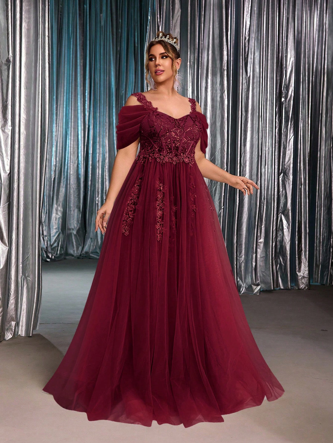 Rochie de mireasă SHEIN, vișiniu