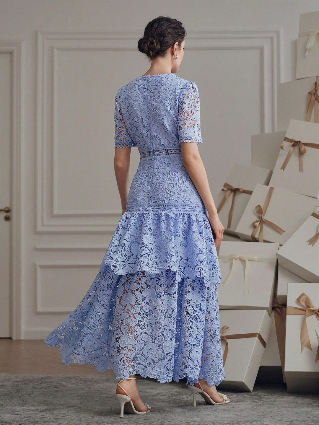 Rochie midi SHEIN, albastru